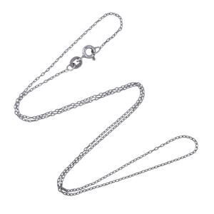 Estate Sterling Silver 925 0.8mm Cable Link Chain Necklace 16"